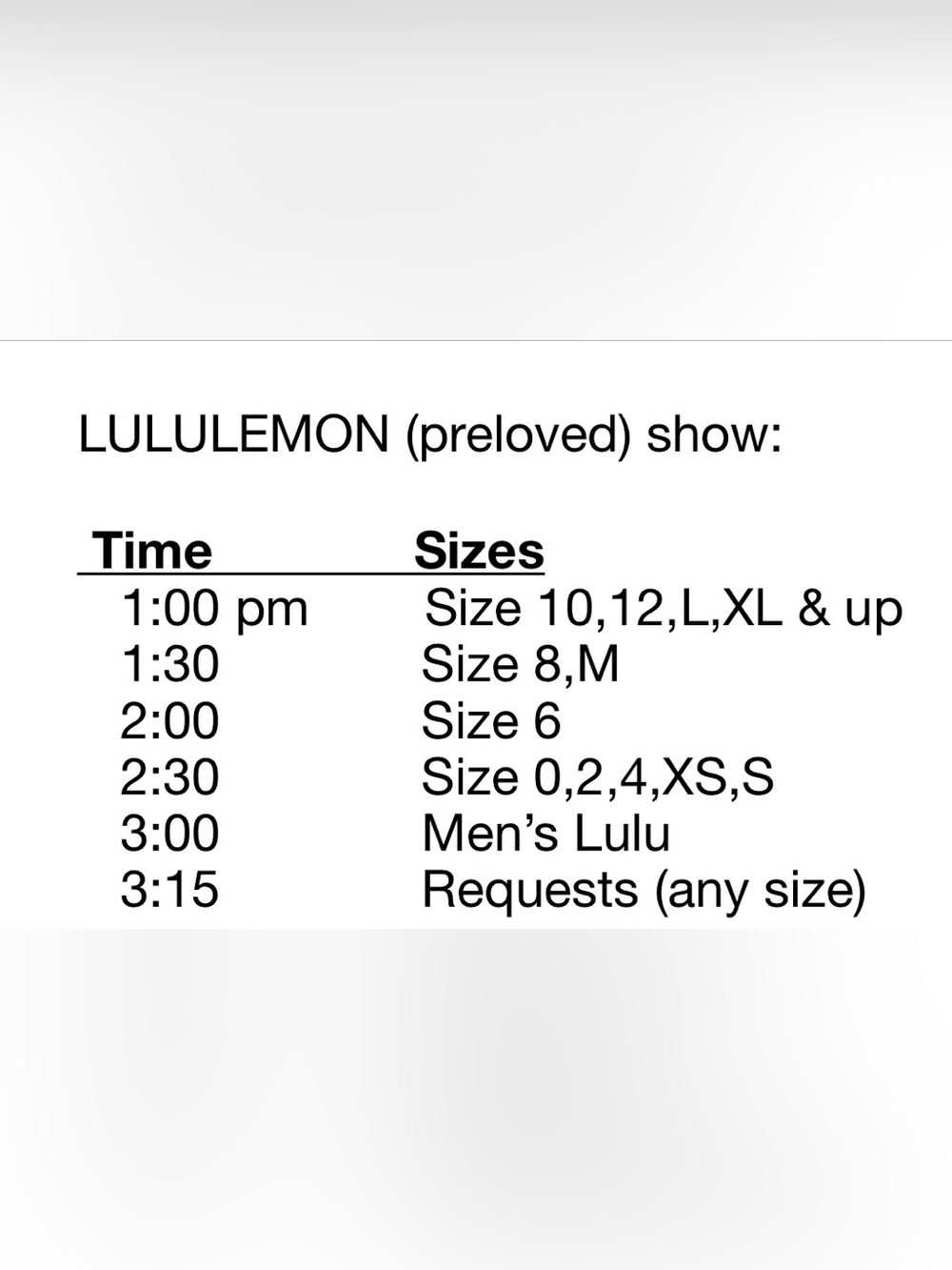 Schedule for LIVE Show! (Times are in PST)